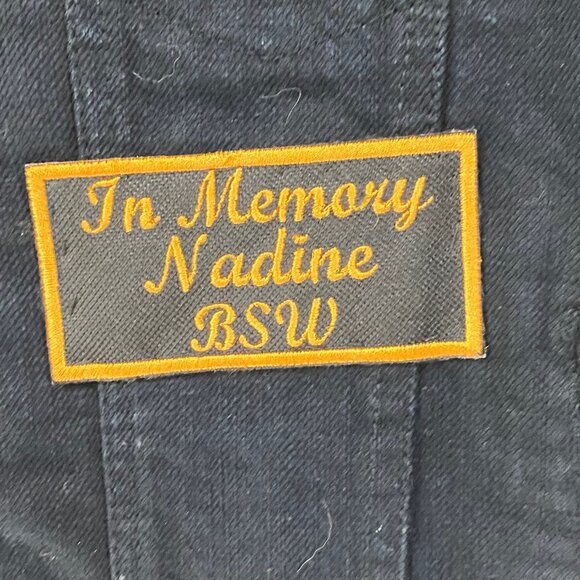 Dream Apparel Black Denim Biker Vest W/ Patches & Buttons Laced Sides Size L - Picture 3 of 16